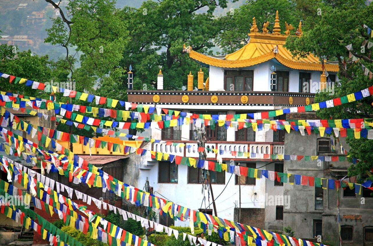 Click pictures with prayer flags