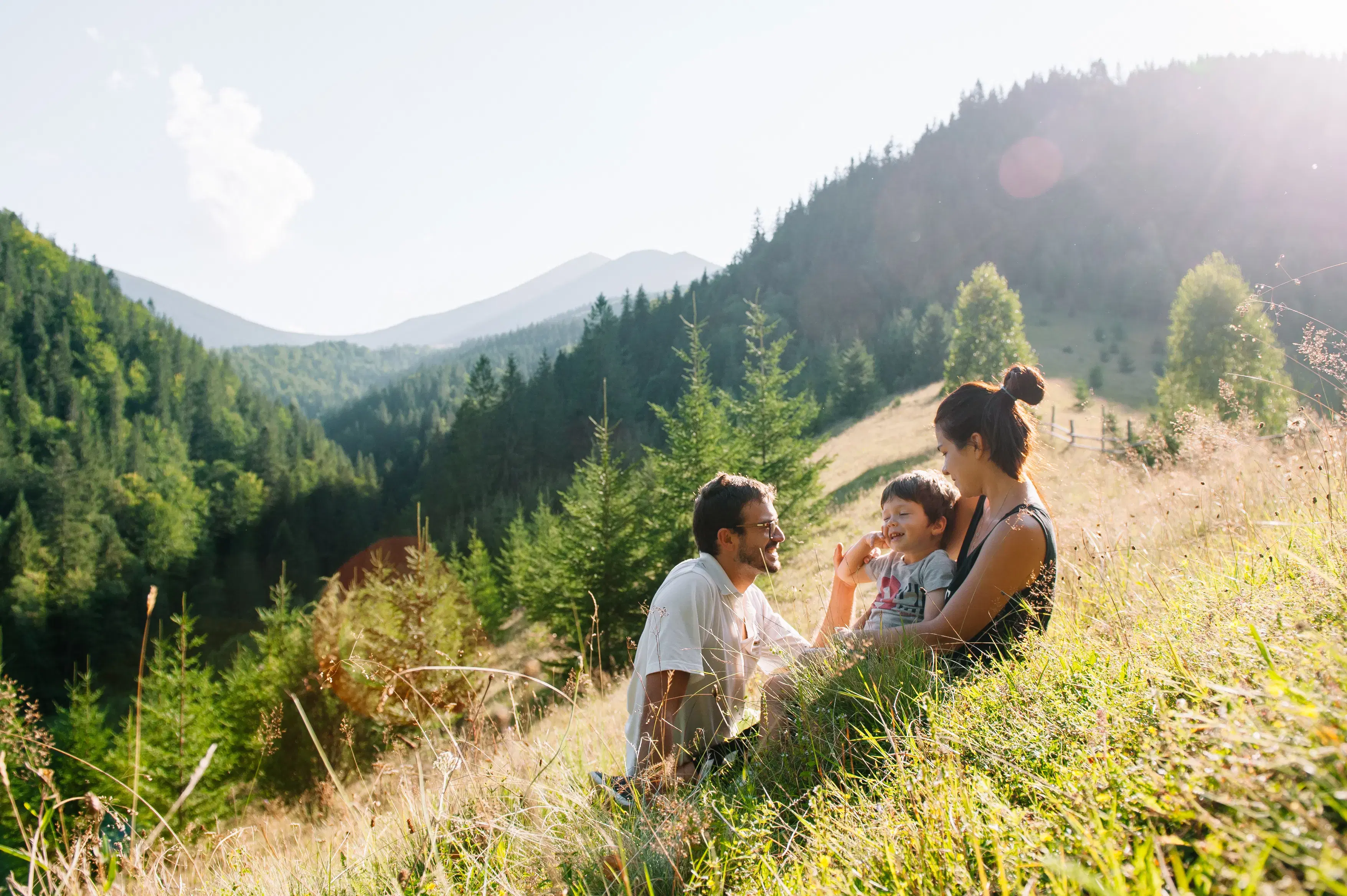 Family enjoying vacation in Wayanad